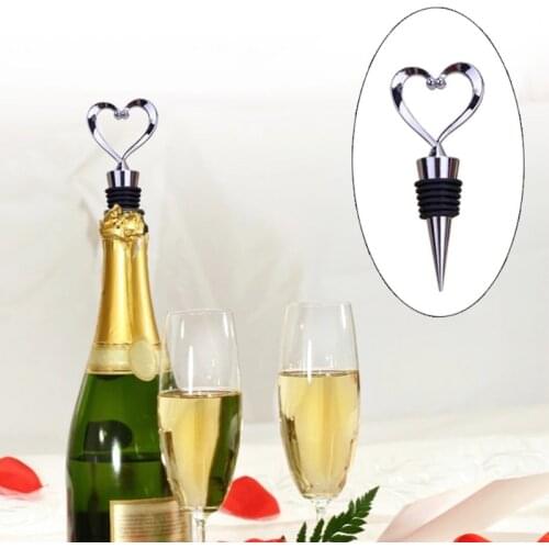 Heart Shaped Red Wine Champagne Wine Bottle Stopper Valentines Wedding Gifts Set Wine Stopper Bar Accessories Home Bars