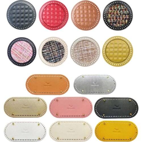 Knitting Bag Handbag DIY Women Shoulder Crossbody Bags Accessory Bag Diy Part High Qualtiy Round Leather Bottom With Holes