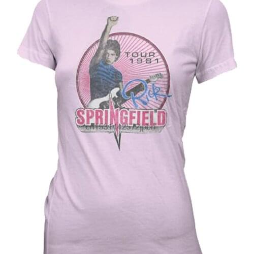Rick Springfield Womens 1981 Tour Slim Fit T Shirt