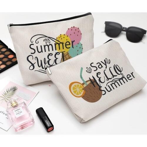 10pcs summer Women Travel Cosmetic Bag Small Make up Bag Handbag Female Zipper Purse Cosmetic Bag Travel Beauty Organizer Pouch