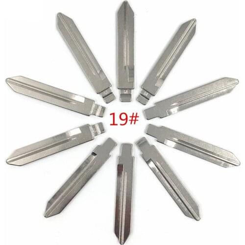 10pcs/lot Type 19# Metal Blank Uncut Flip KEYDIY/VVDI/JMD Remote Key Blade