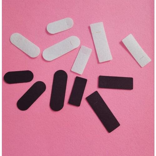 200PCS Oval Non-woven Tear Drop snap clips spacers Rectangle Felt pads Patches appliques for Rectangle hairpins accessories