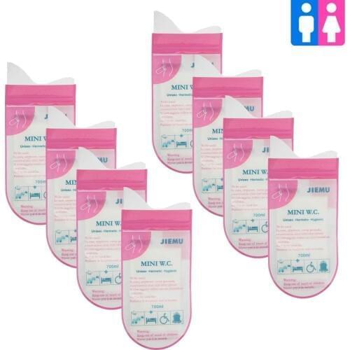 4PCS 700ml Emergency Portable Car Urine Bag Vomit Bags Mini Mobile Toilets Handy Unisex Disposable Urinal Toilet Bag