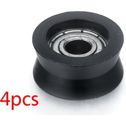4pcs High Quality 696ZZ V-Type 6*15*5mm Black Bearing PA66 V-groove Package Plastic Pulley Ball Bearing