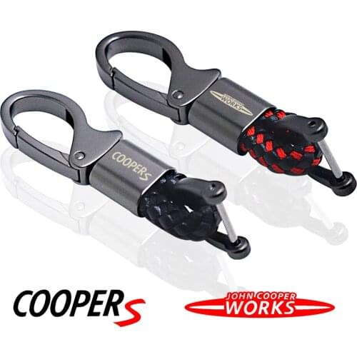 Car Keychain Black Clasp Creative DIY For Mini Cooper Countryman Clubman R55 R56 R60 F54 F55 F56 F60 Car Accessories