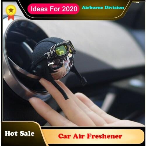 Car Air Freshener Luxury Creative Airborne Division Car Diffuser Genuine Leather Strap Hanging Car Perfume Car Fragrance