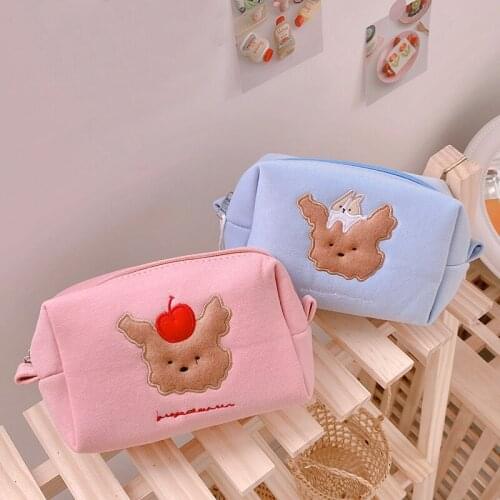 Cherry bear Large Capacity Pencil Case Kawaii Pencilcase School Pen Case Supplies Pencil Bag School Box Pencils Pouch Stationery