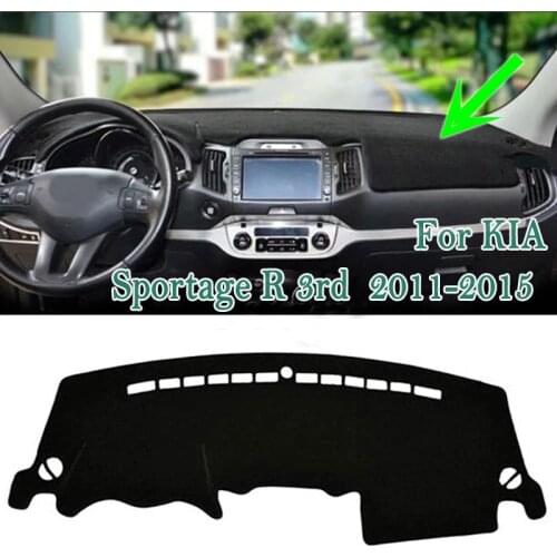 LHD Car Dashboard Cover For KIA Sportage R 3rd 2011 2012 2013 2014 2015 Mats Shade Cushion Interior Protector Summer Accessories