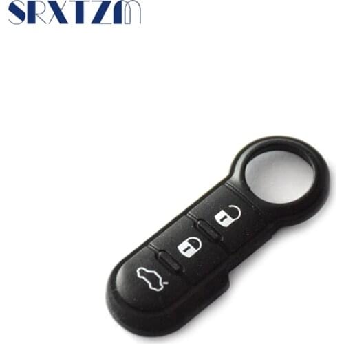 G 3 Button Rubber Pad Fob Flip Folding Key Remote For Fiat 500 Panda Abarth Punto Remote Car Key Pad Case Cover