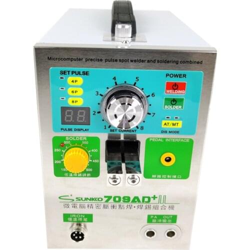 SUNKKO 709AD+ with 70B inductive automatic spot welder 18650 lithium battery welding collision welder 709AD