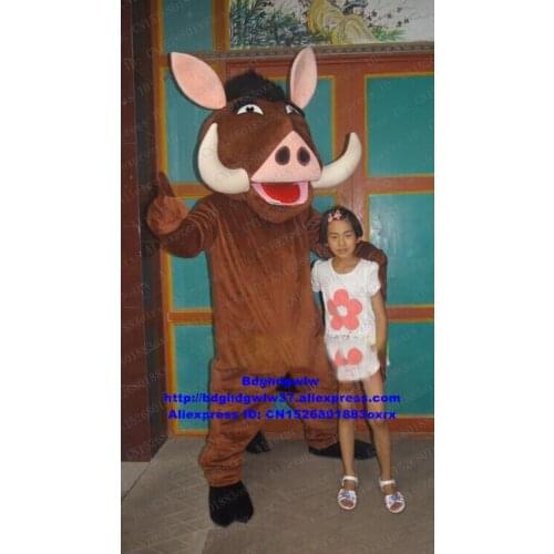 The Wild Boar Pumbaa Sus Scrofa Mascot Costume Adult Cartoon Character Outfit Meeting Welcome Competitive Products zx1635