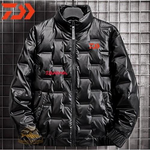 Daiwa White Duck Down Jacket Men Fishing Jacket Mens Thick Warm Coat High Quality Windbreaker Fishing Jackets Coats Clothes