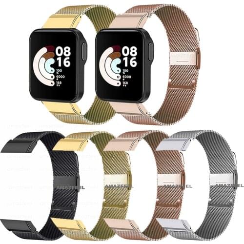 Metal Strap For Xiaomi Mi Watch Lite Bracelet Stainless Steel Mesh Loop Watch Straps For Mi Watch Lite Band Accessories Correa