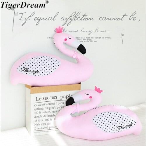 53X36cm Soft PP Cotton Stuffed Plush Dolls Pink Flamingo Toys Cute Cushions Bird Sleeping Pillows Children Brinquedos 2 Style
