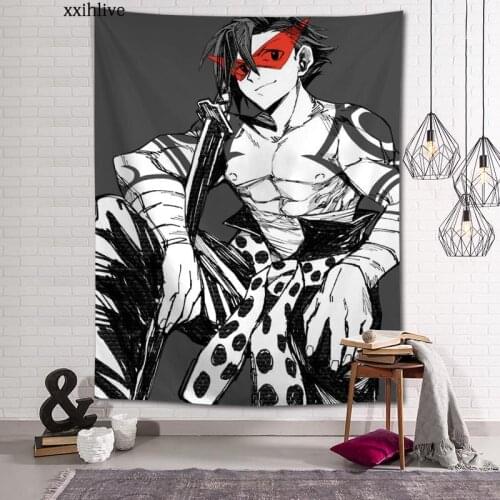 Wall Tapestry Japanese Anime Gurren Lagann Background Decorative Wall Hanging For Living Room Bedroom Dorm Room Home Decor