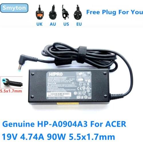 Original HIPRO HP-A0904A3 19V 4.74A 90W 5.5x1.7mm ADP-90CD DB AC Adapter Charger For ACER ASPIRE V3-571G V5-573PG 4741G 4752G