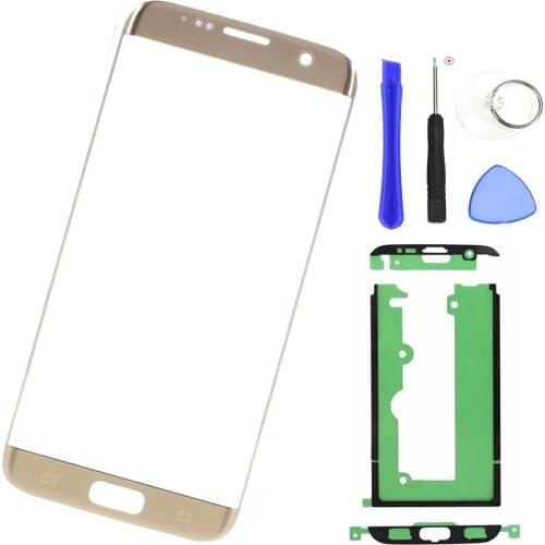 For samsung Galaxy S7 Edge G935 G935F Original Phone LCD Touch Screen Front Outer Glass Panel Lens Replacement Adhesive + Tools