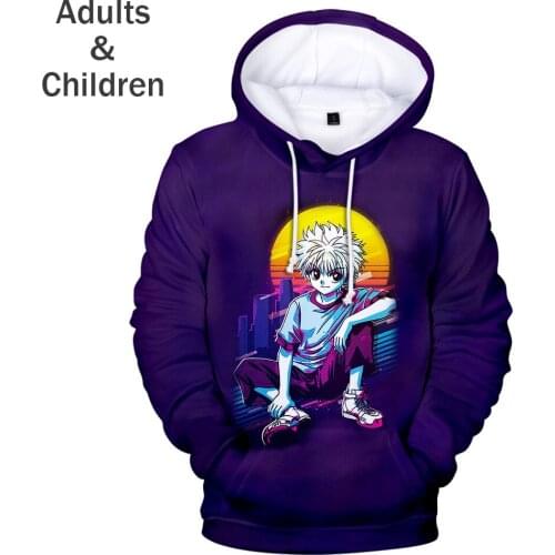 Suitable 3D Full-time Hunter Hoodies Sweatshirts Men Women Casual Hip Hop Kids Hoodie Autumn 3D Comic Hisoka boys girls Pullover