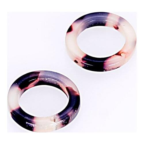 Miasol 15MM Donuts DIY Earrings Eccentric Circle Pendants Ornaments Acetic Acid Fresh Powder For Jewelry Making Accessories