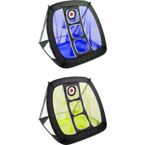 Portable Golf Practice Net Target Cutting Rod Round Foldable Flat Nylon Net