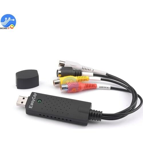 VHS to Digital Converter USB 2.0 Video Converter Audio Capture Card VHS Box VHS VCR TV to Digital Converter Support Win 8/10