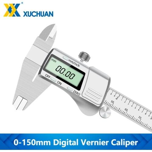 Caliper 0-150mm Stainless Steel Digital Caliper LCD Electric Vernier Caliper Gauge Measuring Rular Instruments Mircometer