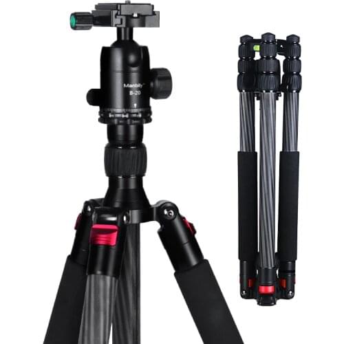 Manbily CZ-820 Tripod Carbon Fiber SLR Tripod PTZ Set Portable Reflex Digital Camera Stand for Canon Nikon