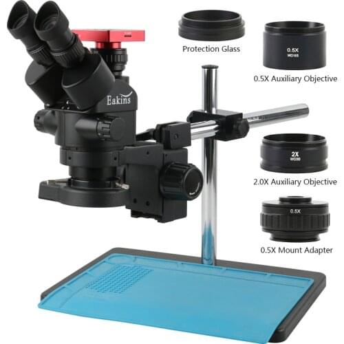 2021 37MP 1080P HDMI USB Video Camera 3.5X-90X Simul-Focal Stereo Microscope Trinocular Microscope Set For PCB Soldering Repair