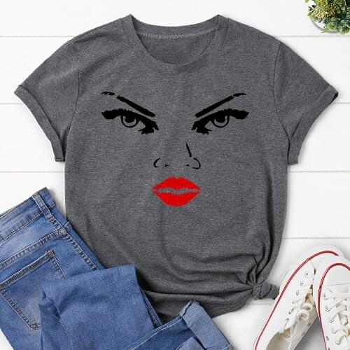 Face Summer New 90 ’sShort Sleeve Print Clothing Womens T-Shirt Harajuku Graphic Clothing Womens Top TX8227