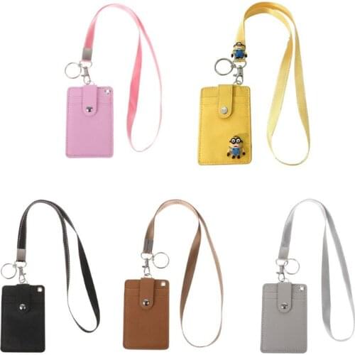 Office Work School ID Card Badge Holder with Keyring Rope Layards Neck Strap