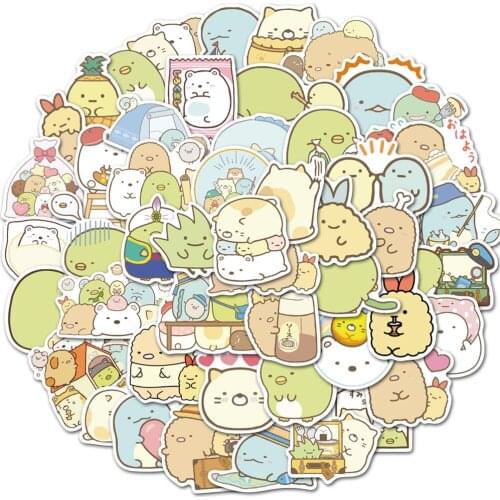 10/30/50PCS Cute Animal Little Panda Cat Graffiti Sticker Luggage Trolley Water Notebook Cup Waterproof Sticker Wholesale