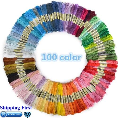 100 Colors Set Rope 3D Embroidery Cross Tool Thread Color 8 Meters Diamond Painting Tools Cross-Stitch Needle Art Craft Tool