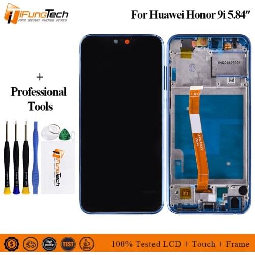 5.84" 100% New Repair Parts LCD Display For Huawei Honor 9i LLD-AL20 LLD-AL30 Display Touch Screen Digitizer Assembly With Frame