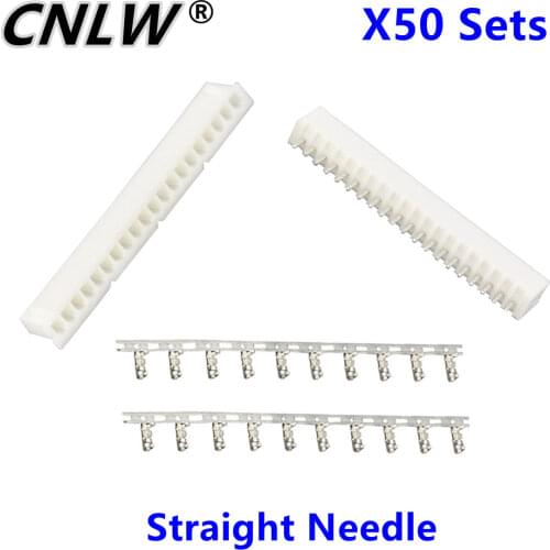 50 Sets/Kit XH2.54-20P 20 Pin Straight Needle Spacing 2.54mm Connectors Male and Female Plug + Terminals
