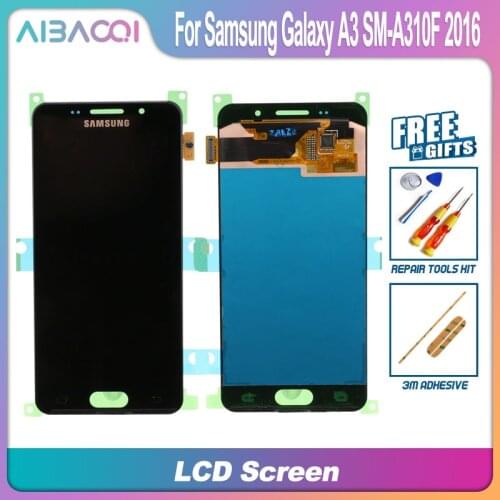 AiBaoQi Brand New 4.7 Inch Touch Screen+1280x720 LCD Display Assembly Replacement For Samsung Galaxy A3 SM-A310F 2016 Phone