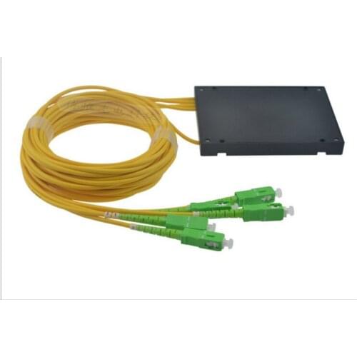 Free shipping SC/APC 1x4 PLC Fiber Optical Splitter with SC/APC connector FTTH SC 1x4 PLC ABS Optic Splitter Box