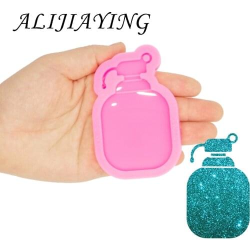 Shiny Wine Tumbler Water Glass Silicone Mold for Keychains Resin Mold DIY Bottle Crafts Necklace Tools DY0564