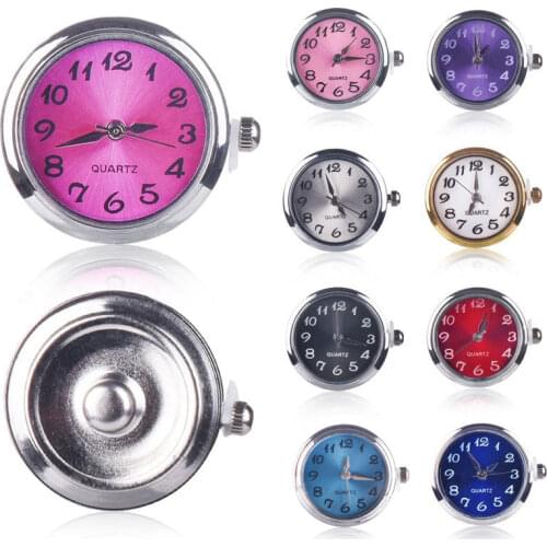 Good Price DIY Watch Snaps Buttons Fit 18mm Snap Button Chain Hand Bracelets Necklace Girls Femme Gold Watch Face Click Jewelry