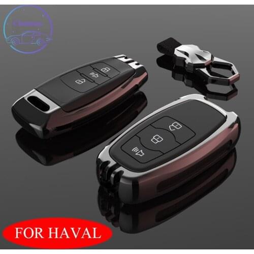 Galvanized Alloy Car Key Case for Great Wall HAVAL H2 F5 F7X H6 Coupe H9 M6 Key Cover Chain Fob Bag
