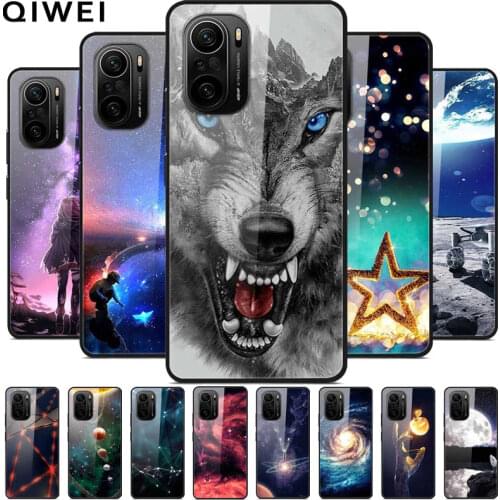 For Xiaomi Poco F3 Case Tempered Glass Hard Back Cover For Poco F3 5G 2021 6.67'' Phone Cases Silicone Bumper PocoF3 F 3 Fundas
