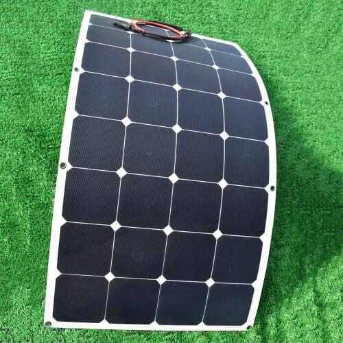 Strong Power Flexible SUNPOWER Solar Panel 100W 32PCS 3.4/cell For 12V 18V Battery Charge