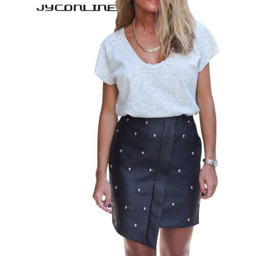 Женские кожаные юбки Jyconline China At AliExpress