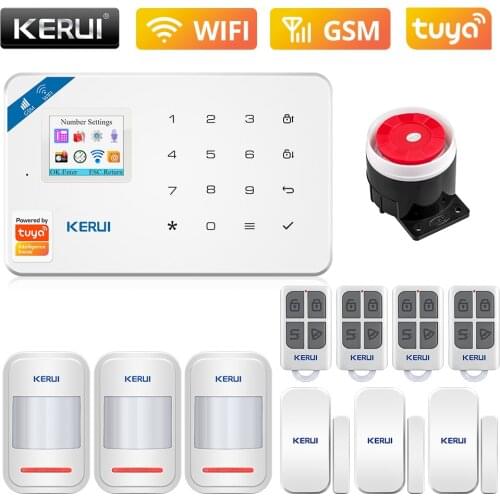 KERUI W181 Security Alarm System Wireless WiFi GSM For Home Burglar Alarm Kit Android ios APP Control With Remote Controller