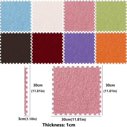 30*30cm Carpet Living Room Bedroom Children Kids Baby Soft Floor Area Rug Magic Patchwork Jigsaw Splice Heads Climbing Baby Mat