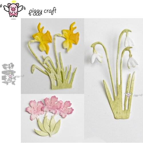 Piggy Craft metal cutting dies cut die mold Butterfly flower jungle Scrapbook paper craft knife mould blade punch stencils dies