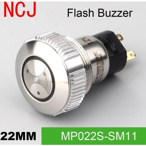 NCJ 22mm Metal Stainless Steel Flash Buzzer