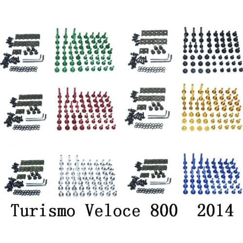 Motorcycle Complete Fairing Bolts Kit Bodywork Screws For Fit MV Agusta Turismo Veloce 800 2014