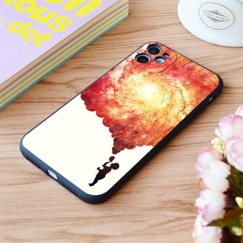 For iPhone The Universe In A Soap-Bubble Print Soft Matt Apple iPhone Case 6 7 8 11 12 Plus Pro X XR XS MAX SE