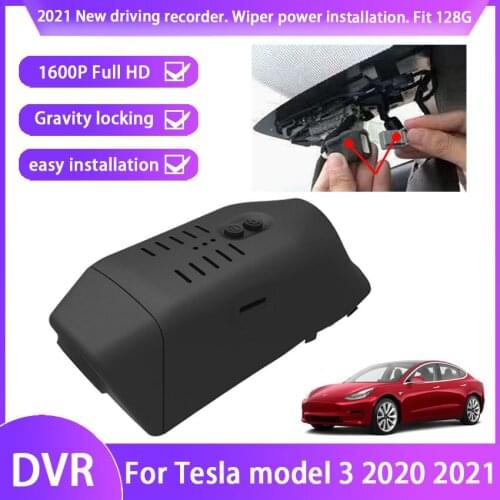 New Plug and play Car DVR Video Recorder Dash Cam Camera For Tesla model 3 2020 2021 High quality driving recorder full hd 1600P