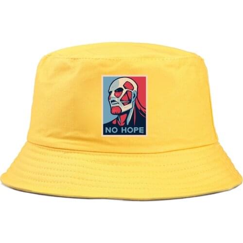Panama Bucket Hat Men Women Summer funny cartoon Attack On Titan Bucket Cap bob Hat Hip Hop Fishing Fisherman Hat girl boy